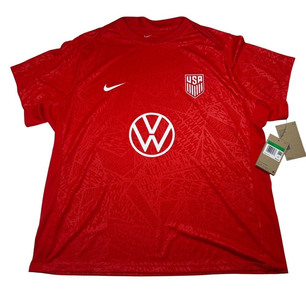 Nike USWNT US Soccer Training Jersey Red One Nation One Team DH0830-600 XL NWT